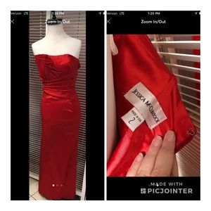 Jessica McClintock Red Sexy Gown